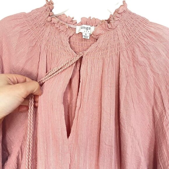 Umgee Bohemian Pheasant Pink Dress with Tassels Size S - Picture 4 of 6